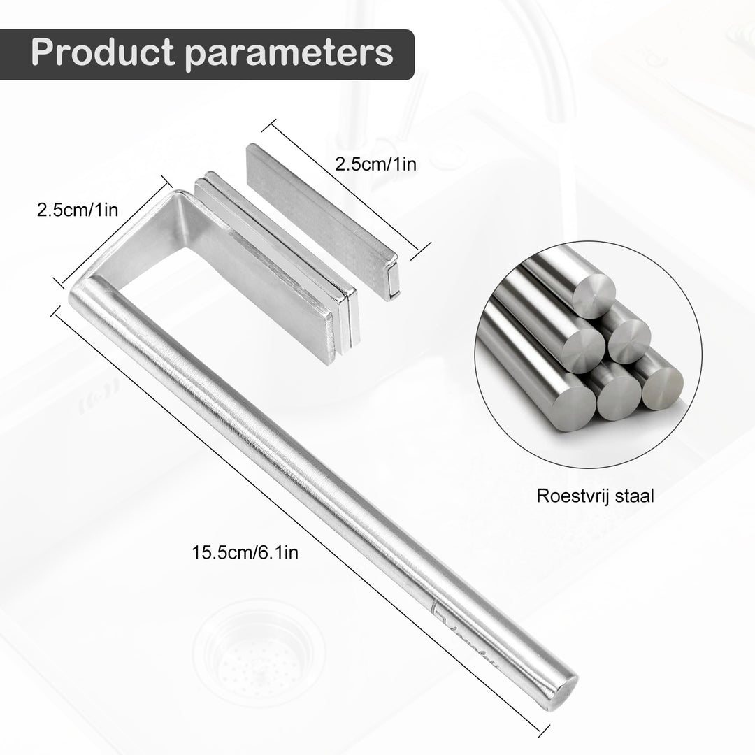 Vaatdoekhouder magnetisch, magnetische vaatdoekhouder, vaatdoekmagnetisch rvs, vaatdoekhouder gootsteen